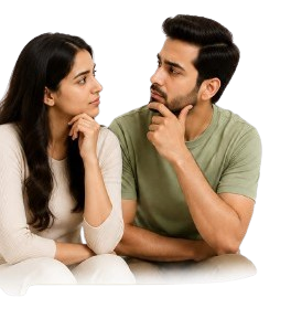 Couple thinking